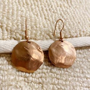 karine sultan rose gold round earrings